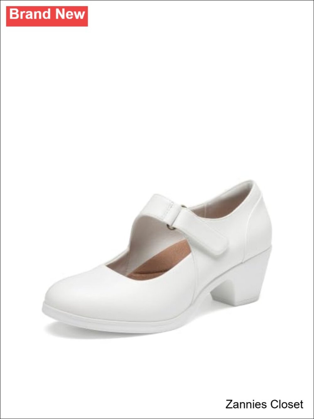 ✨DREAM PAIRS Women's Mary Jane Block Heel Pumps Faux Leather Dress Shoes